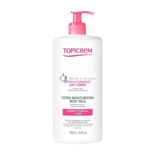 Topicrem Ultra-Hydrating Body Lotion Fragrance Free 1L