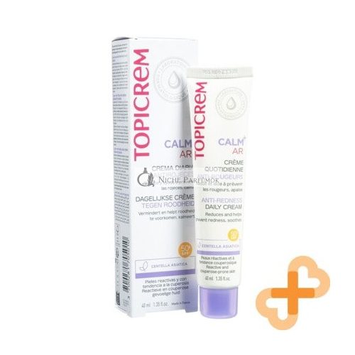 Topicrem Calm + AR Anti-Redness Daily Cream 40ml SPF50 + Soothing Couperose