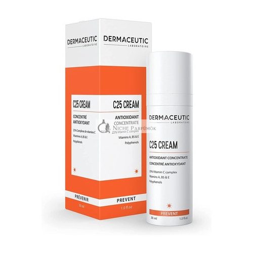 Dermaceutic C25 Cream Antioxidant Day Cream with Vitamin C, Vitamin E, Vitamin B5, Vitamin E and Polyphenols 30ml