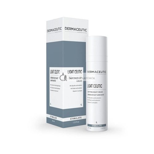 Dermaceutic Light Ceutic Skin Tightening Night Cream with Glycolic Acid, Phytic Acid, and Vitamin C 40ml