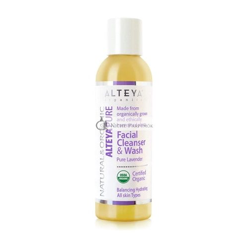 Alteya Organic Facial Cleanser & Wash 150ml USDA Certified 100% Biodegradable Soap Lavender Oil All Skin Types