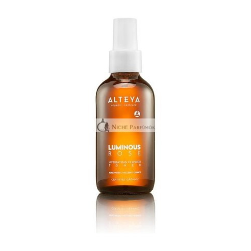 Alteya Organic Luminous Rose Hydrating Flower Toner 120ml Certified Organic Purifying Balancing Revitalizing All Skin Types