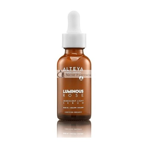 Alteya Organic Luminous Rose Face Serum 30ml - NaTrue Certified Organic Pure Natural Lightweight Moisturizer for All Skin Types