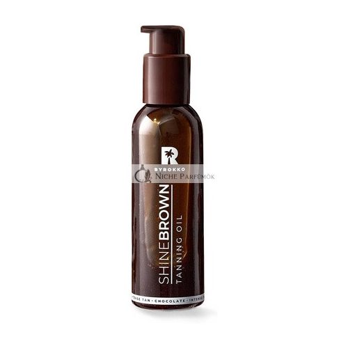 BYROKKO Shine Brown Chocolate Tanning Accelerator Oil 145ml Super Fast Bronzing Oil for Sunbathing and Solarium Unique Summer Chocolate Fragrance