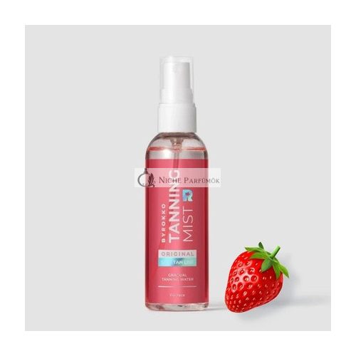 BYROKKO Strawberry Tanning Mist Face and Body Gradual Self Tanning Water 100ml with Hyaluronic Acid and Vitamin B