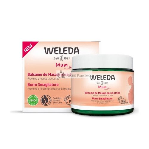 WELEDA Bio Mama Pregnancy Body Butter 150ml - Rich Natural Massage Cream to Prevent Stretch Marks on Belly, Thighs, and Chest