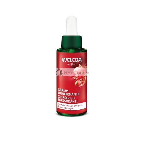 Weleda Pomegranate Face Serum Tightening, Reduces Lines and Wrinkles, Strengthens Cell Energy, Smooths with Pomegranate Oil and Maca Peptides - 30ml