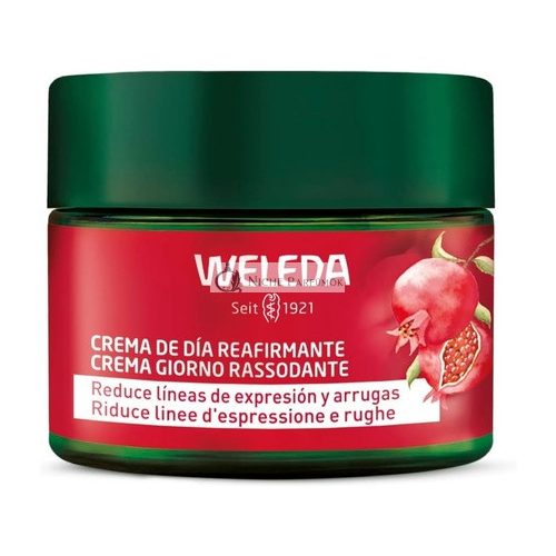 WELEDA Organic Firming Day Cream Natural Cosmetics Anti Aging Face Cream with Pomegranate Seed Oil and Maca Peptides Moisturizing Cream Reduces Wrinkles and Increases Elasticity