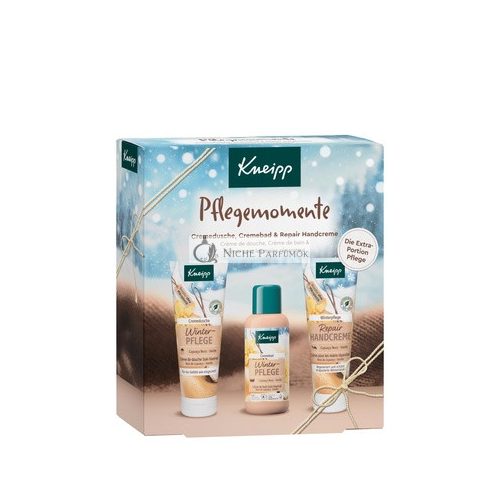 Kneipp Care Moments Gift Set - Selected Winter Care Bestsellers: 1x Cream Bath, 1x Cream Shower and 1x Repair Hand Cream