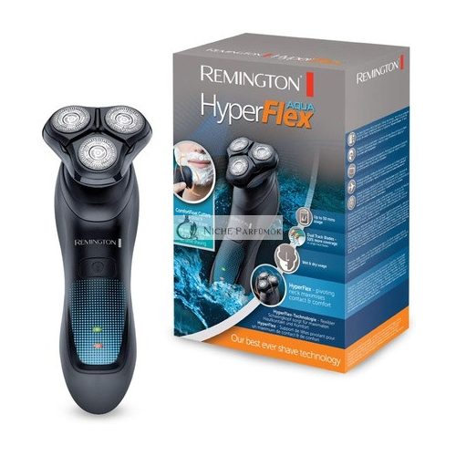 Remington HyperFlex Aqua XR1430 Rotary Shaver with Flexible Swivel Head ComfortFloat Blades Wet and Dry Use Black/Blue