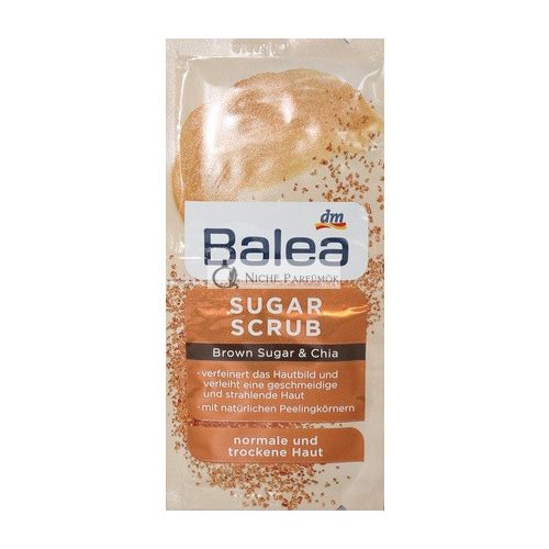 Balea Sugar Scrub Exfoliating Brown Sugar & Chia