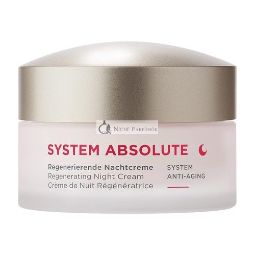 Annemarie Borlind System Absolute Regenerating Night Cream 50ml - Activates Collagen and Elastin Production - Nourishing, Firming, Regenerating - Vegetarian