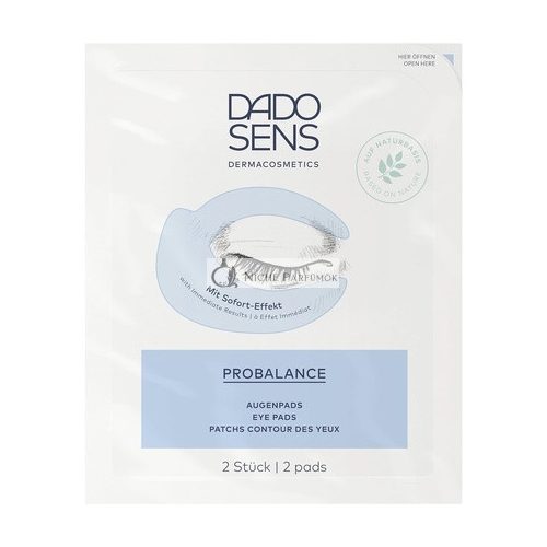 DADO SENS PROBALANCE Eye Pads 4 Pieces - For Sensitive, Allergy-Prone Skin, Soothes Sensitive Skin, Reduces Swelling, Redness & Dark Circles, With Hyaluronic Acid, Vegan