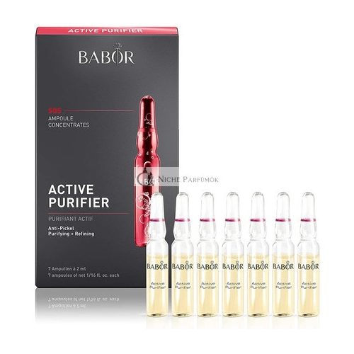 BABOR Active Purifier Serum Ampoules for the Face with Tea Tree Oil Vegan Formula 7 x 2ml