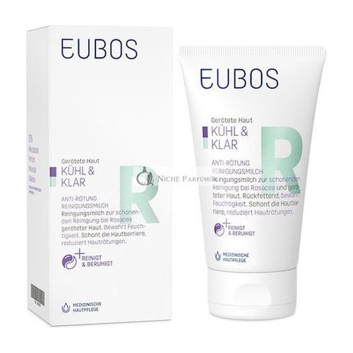 Eubos Cool Calm Soothing Cleansing Milk For Gentle Cleansing Of The Skin With Rosacea 150ml