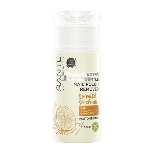 SANTE Naturkosmetik Extra Gentle Nail Polish Remover with Organic Orange Oil and Organic Alcohol 100ml