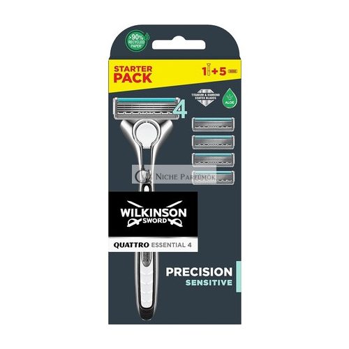 Wilkinson Sword Quattro Titanium Sensitive 4 Razor Blade Shaver