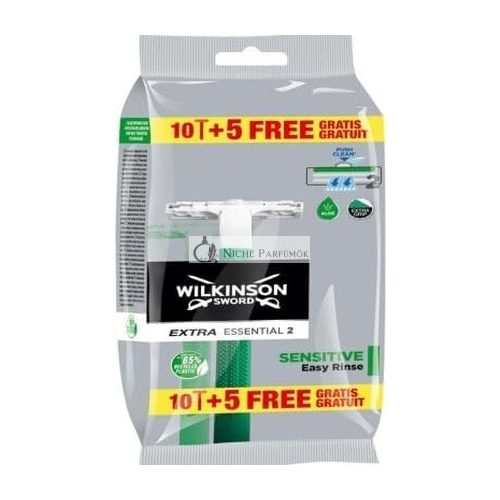 Wilkinson Extra 2 Sensitive Disposable Razor 15 Count - Pack of 15