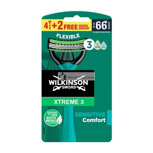 Wilkinson Sword Xtreme 3 Sensitive Disposable Razors for Men