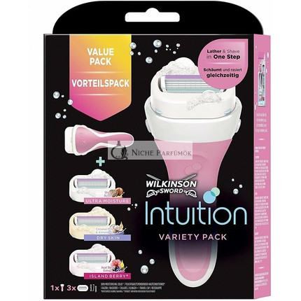 Wilkinson Sword Intuition Summer Variety Razor Blades with Women's Razor 3 St 4 Pieces