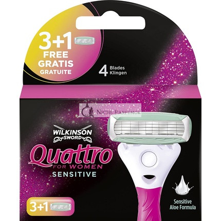 Wilkinson Sword Quattro for Women Sensitive Razor Blades 4 count