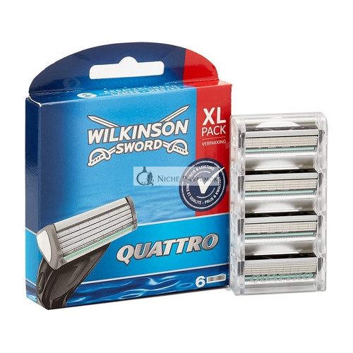 Wilkinson Sword Quattro Men's Razor Blades 6 Pieces