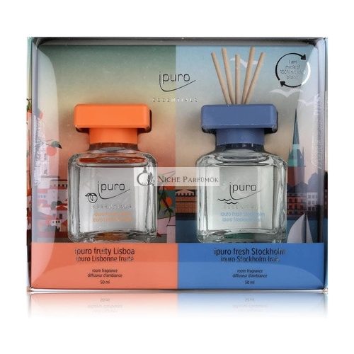 Ipuro Fruity Lisboa & Fresh Stockholm 50ml Fragrance Oil Room Fragrance - Pack of 2