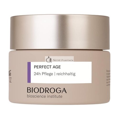 Biodroga Firming Anti-Ageing Skin Care 24 Hour Care Rich 50ml - Vegan Face Moisturising Cream Anti-Wrinkle Bioscience Institute