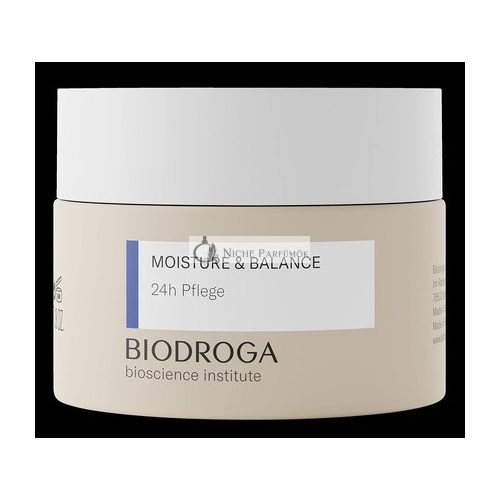 Biodroga Moisture & Balance 24h Care 1.7 oz with Hyaluronic Acid and Cica Soothing Hydration - Free of Mineral Oil Parabens Silicones Coloring Agents Animal-Based Ingredients Gluten and Lactose