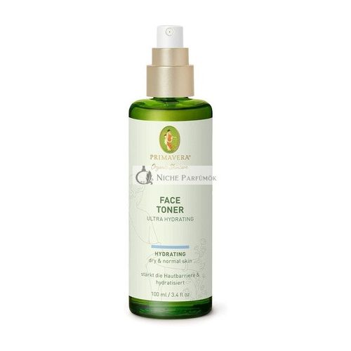 PRIMAVERA Ultra Hydrating Face Toner 100ml - Natural Cosmetics for Normal to Dry Skin - Vegan