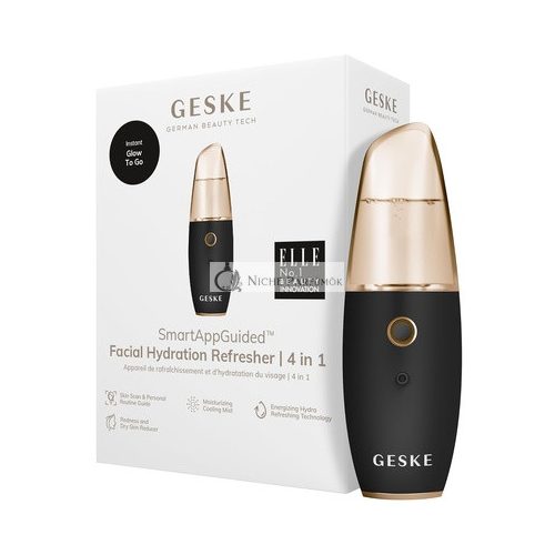 GESKE SmartAppGuided Facial Hydration Refresher 4 in 1 Water Atomizer Moisturizing Spray Machine Face Mister Humidifier for Natural Glow Reduce Redness and Dry Skin Gray