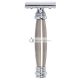 MERKUR 43C Safety Razor Stainless Steel and Chrome Straight Cut Closed Comb Ideal for Wet Shaving Zinc Die-Cast Brass Handle Made in Germany