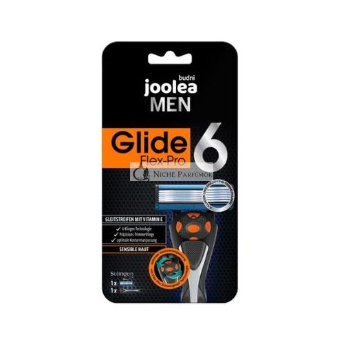 Joolea Men Glide Flex-Pro 6 Razor for Sensitive Skin with Replacement Cartridge - Product from Germany