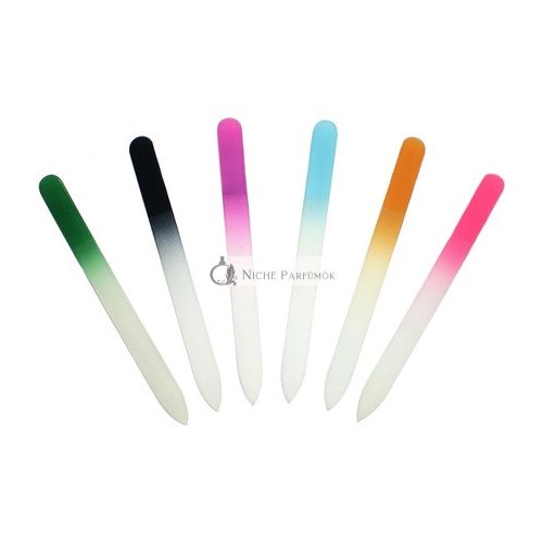 Set of 6 Glass Nail Files in 6 Colors with Protective Case