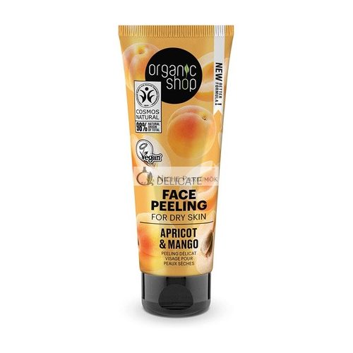 Organic Shop Delicate Face Peeling Apricot and Mango for Dry Skin 75ml