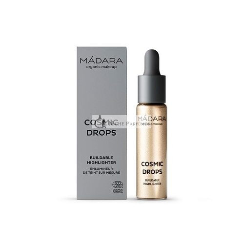 MÁDARA Organic Skincare Cosmic Drops Formable Highlighter 1 Naked Chromosphere 135ml Hyaluron-Aloe Serum Highlighter with Ultrafine Minerals Vegan Ecocert Certified