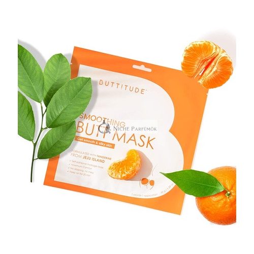 Buttitude FDA-Approved Smoothing + Brightening Butt Hydrogel Sheet Mask with Jeju Island Mandarin - Ultimate Butt Care