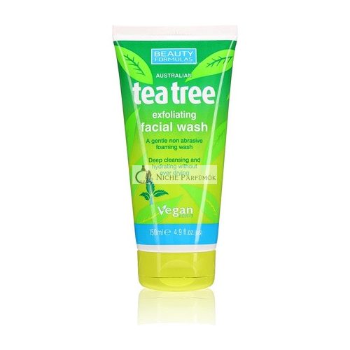 Beauty Formulas Australian Tea Tree Face Scrub Cleanser 150ml