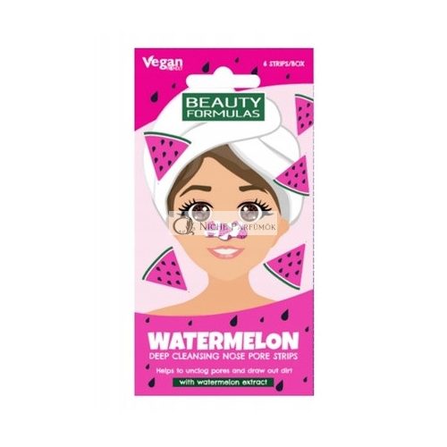 Beauty Formulas Watermelon Deep Cleansing Nose Strips - 6 Pieces