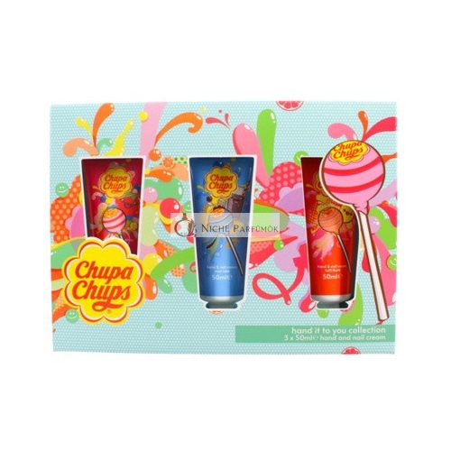 Chupa Chups Hand & Nail Cream Collection 50ml - Pack of 3 (Cola, Strawberry)