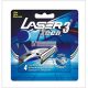 Laser Tech3 Razor Replacement Blades 3-Blade System for Men with Aloe Vera Lubrication