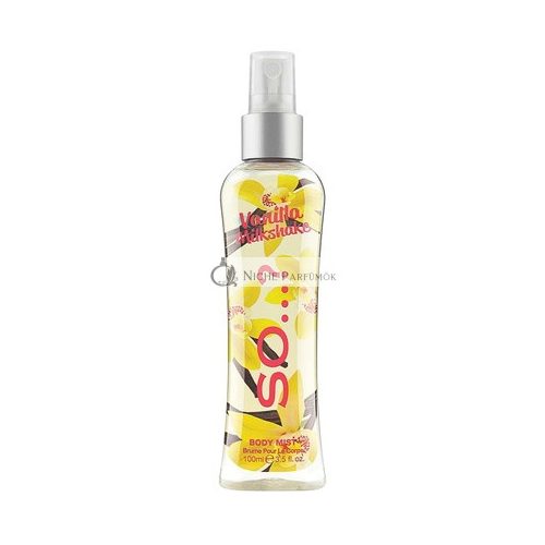 So...? Vanilla Milkshake Body Mist with Peach, Plum, Rose Notes 3.5 oz