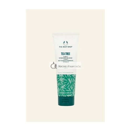 The Body Shop Tea Tree 3-in-1 Wash Scrub Mask 125ml Oil-Free Blemished Skin Vegan