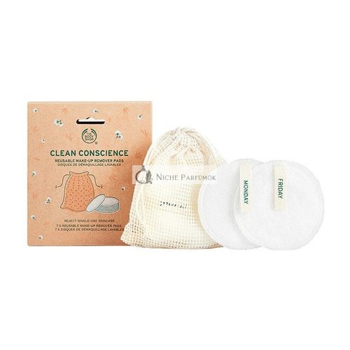 The Body Shop Washable Makeup Remover Pads - Reusable Bamboo Cotton, 7 Pieces