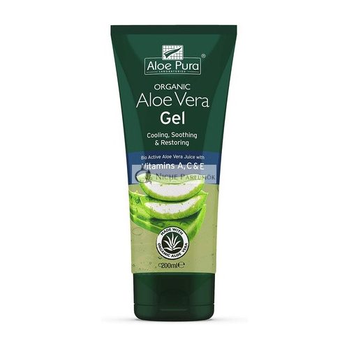 Aloe Pura Organic Aloe Vera Gel with Vitamins A C and E 200ml