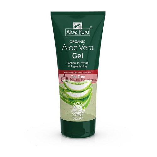 Aloe Pura Organic Aloe Vera Gel with Tea Tree Cooling and Purifying 200ml