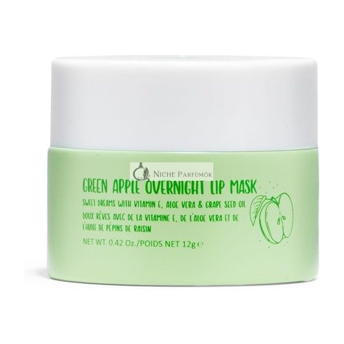 W7 Sweet Dreams Overnight Green Apple Lip Mask with Vitamin E, Aloe Vera, and Grape Seed Oil 12ml