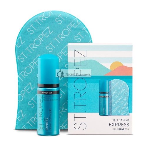 St.Tropez Self Tan Express Starter Kit with Express Mousse 50ml and Applicator Mitt