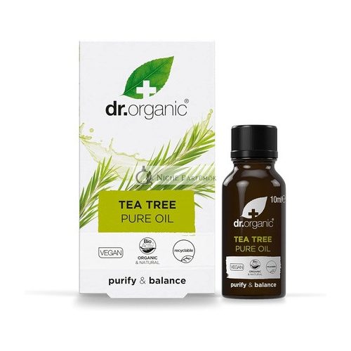 Dr Organic Tea Tree Pure Oil Natural Vegan Cruelty Free Paraben & SLS Free 10ml