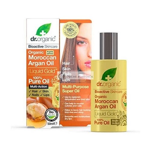 Dr Organic Moroccan Argan Oil 100% Pure Oil for Hair Skin & Nails 50ml